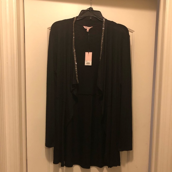 Juicy Couture Sweaters - Black Shrug with Sparkle Detailing